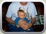 På besök hos g-morfar 2001